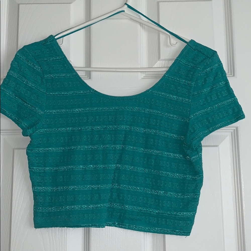 🌻Teal Crop Top